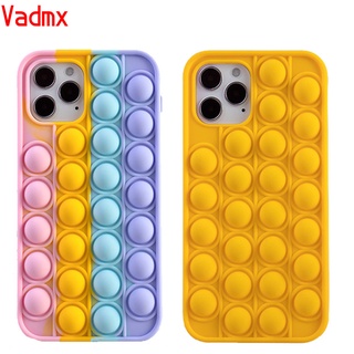 Ốp điện thoại silicon kiểu đồ chơi nhấn bong bóng giảm căng thẳng thích hợp cho iPhone 12 Pro Max 12 Mini 11 Pro Max