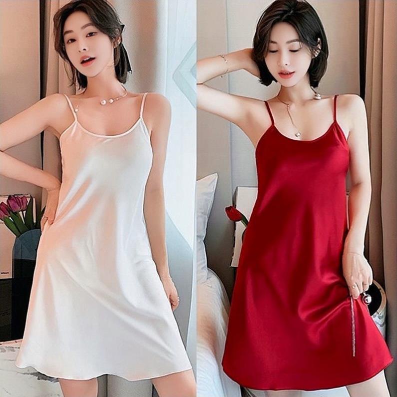 Váy Ngủ 2 Dây Lụa Satin Cao cấp Mềm Mịn,Dây Áo Thiết Kế Chỉnh Cao Thấp Tinh Tế❣️FREESHIP❣️Đầm Ngủ Sexy Gợi Cảm mẫu DAY5