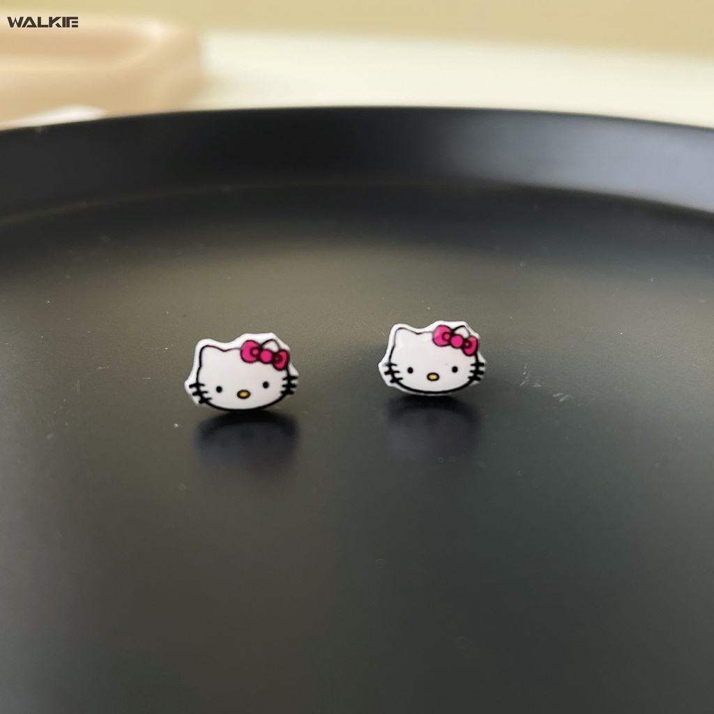 Bông Tai Hoạt Hình MyMelody Cinnamoroll Kuromi Kitty Dễ Thương Cho Nữ