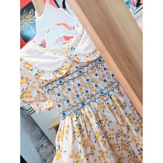 Đầm smock vàng