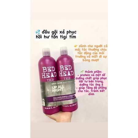 Cặp dầu gội Tigi Đỏ 750ml UK