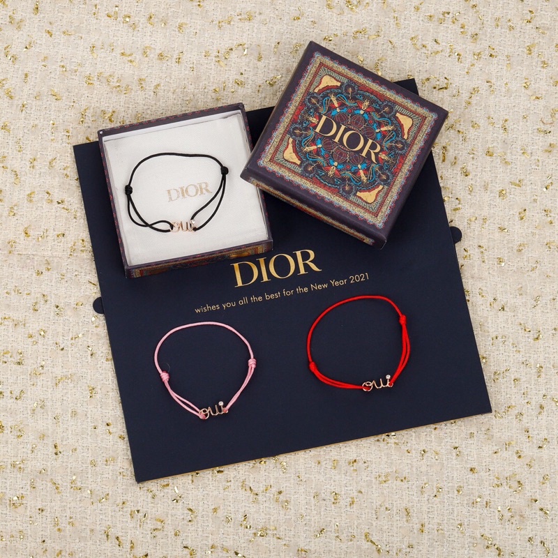 Vòng tay unisex Dior CD cao cấp chất liệu bạc 925 mạ vàng giữ màu lâu