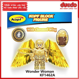 Minifigures Nữ thần chiến binh trong Wonder Woman 1984 cánh mạ chorme - Đồ chơi Lắp ghép Xếp hình Mô hình Mini KF1462A
