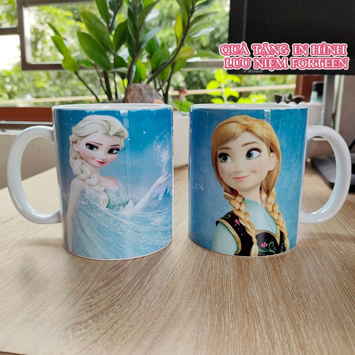 Cốc sứ, ly sứ hoạt hình Doraemon, Connan, công chúa Elsa, Bạch tuyết và bảy chú lùn