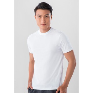 Áo Thun Trơn Nam Ngắn Tay Cổ Tròn Giordano C-Neck Tee Smart Fit Màu Trắng 0102821901
