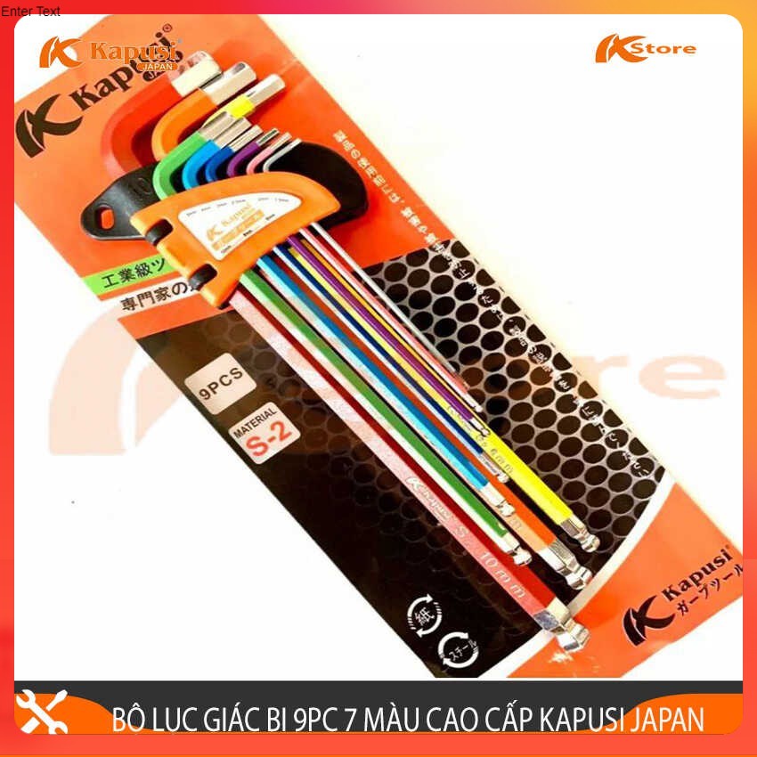 BỘ LỤC BI 9 CHI TIẾT 7 MÀU CAO CẤP KAPUSI JAPAN - LỤC GIÁC CHỮ L NHẬT BẢN cao cấp