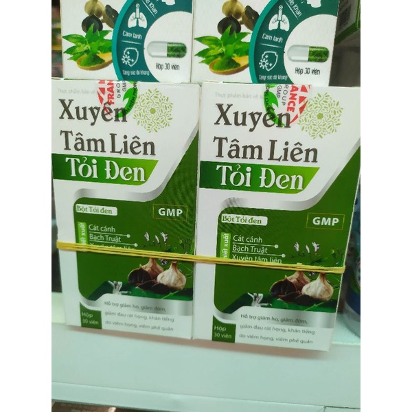 Viên uống thảo mộc Xuyên tâm Liên Tỏi Đen Hỗ trợ phòng ngừa các vấn đề về hô hấp ,người có miễn dịch kém