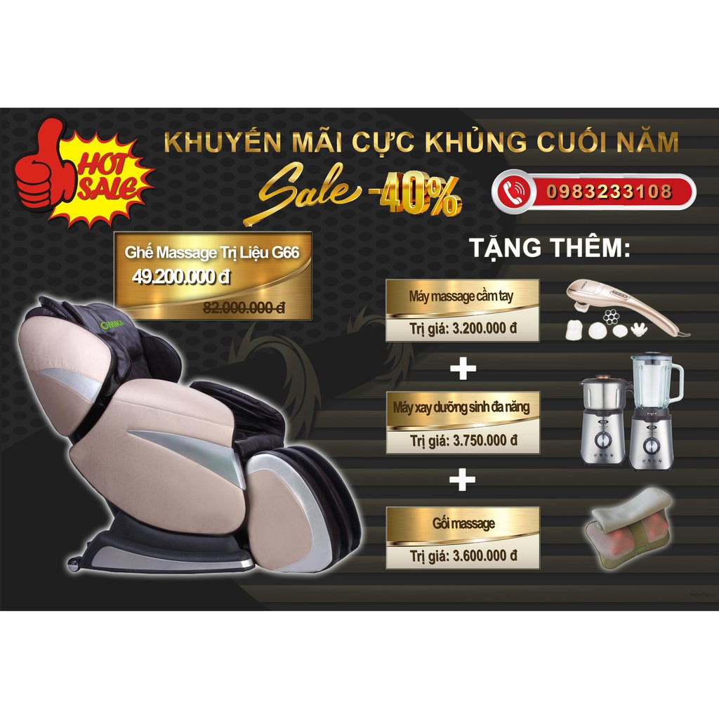 GHẾ MASSAGE TRỊ LIỆU G66