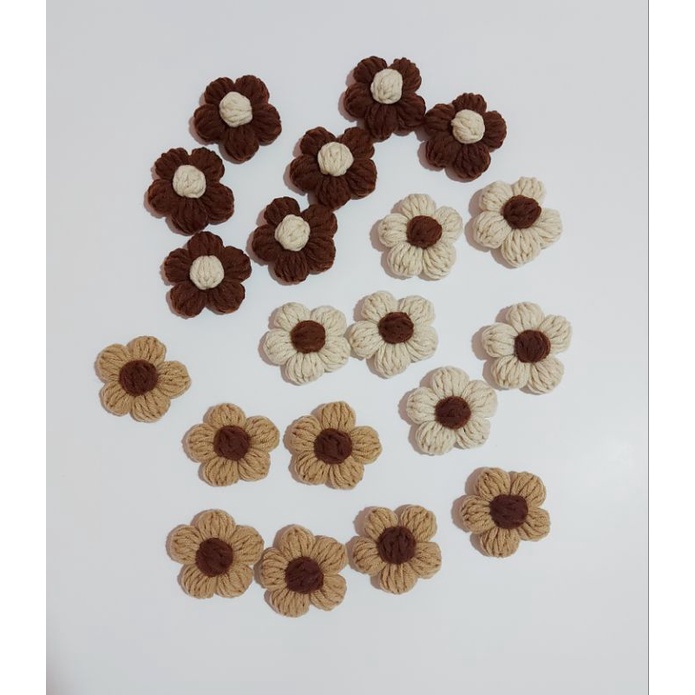 Ghim pin cài áo hình bông hoa hoa len trang trí