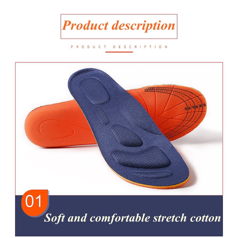 Miếng Lót Giày Thể Thao Thoáng Khí Co Giãn Hỗ Trợ Bàn Chân