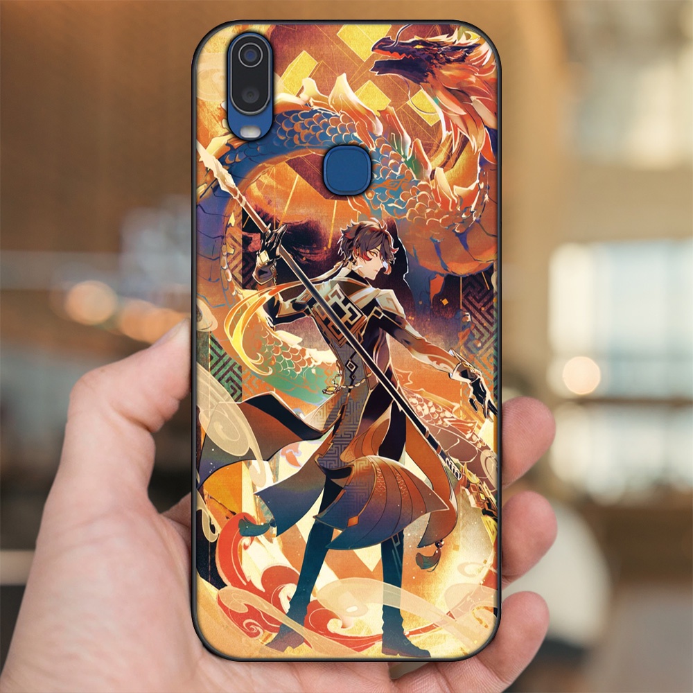 Ốp lưng Vivo Y11 viền đen in hình Zhongli Genshin Impact