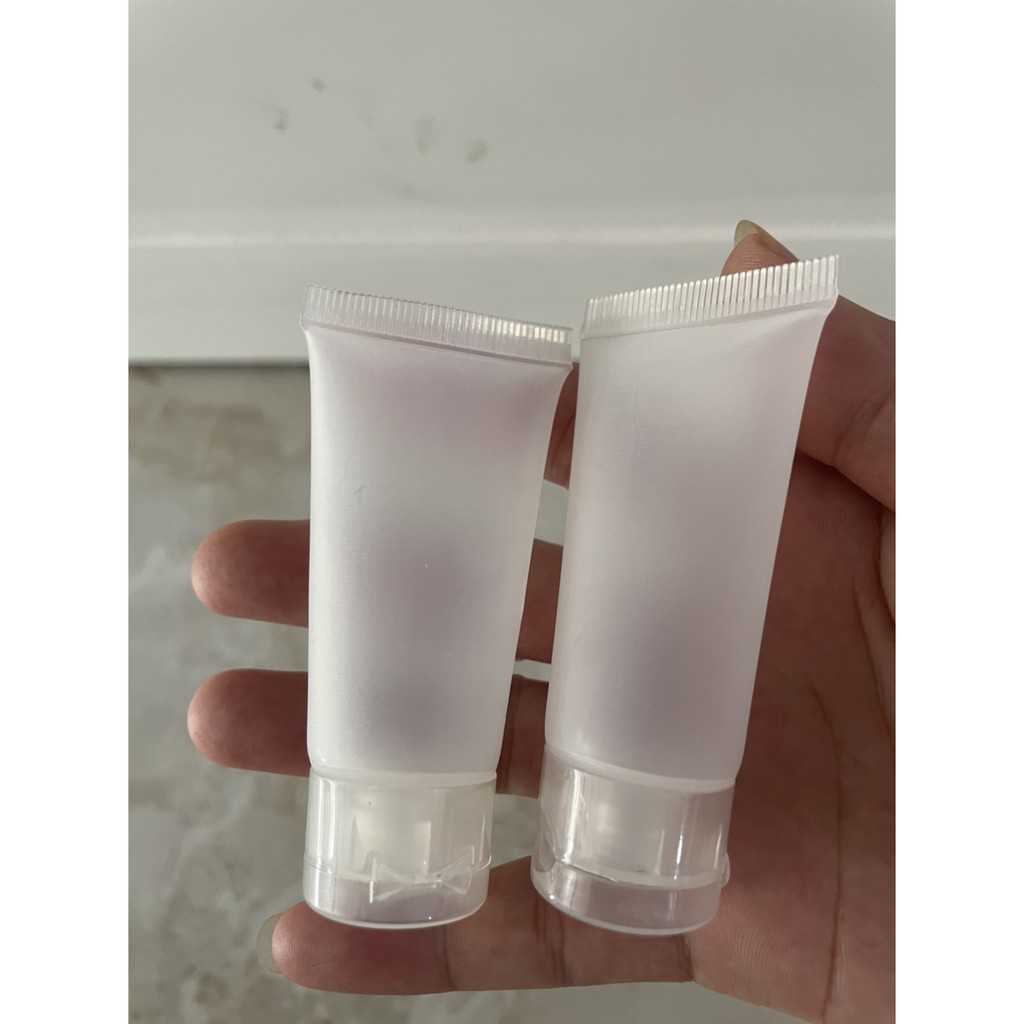Tuýp nhựa chiết kem, mỹ phẩm 20ml trắng mờ