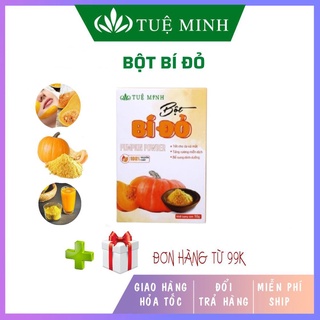 Bột Bí Đỏ sấy lạnh nguyên chất Tuệ Minh,bột bí đỏ ăn dặm Bổ não cho bé, tốt cho da, mắt, tăng cường miễn dịch