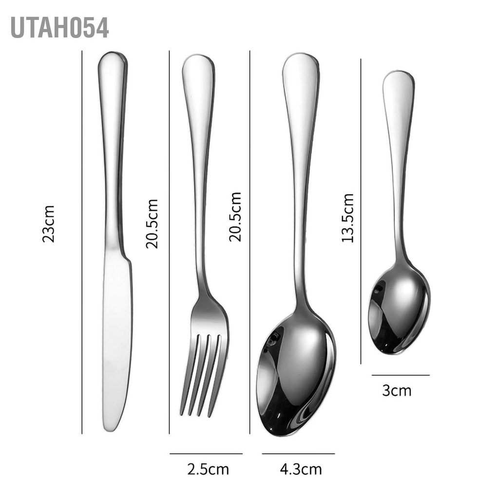Utah054 Bộ đồ ăn bằng thép không gỉ di động dày