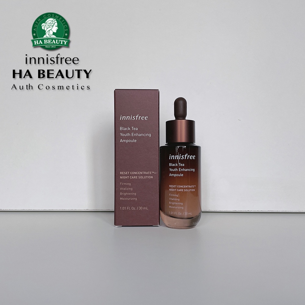 Tinh chất chống lão hóa innisfree phục hồi dưỡng sáng da trà đen Black Tea Youth Enhancing Ampoule 30 ml