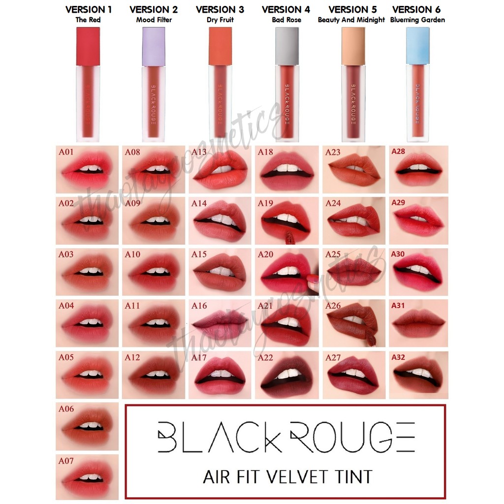 [Sale xả kho/Auth] Son kem lì Black Rouge Air Fit Velvet Tint Version 1~6 | BigBuy360 - bigbuy360.vn