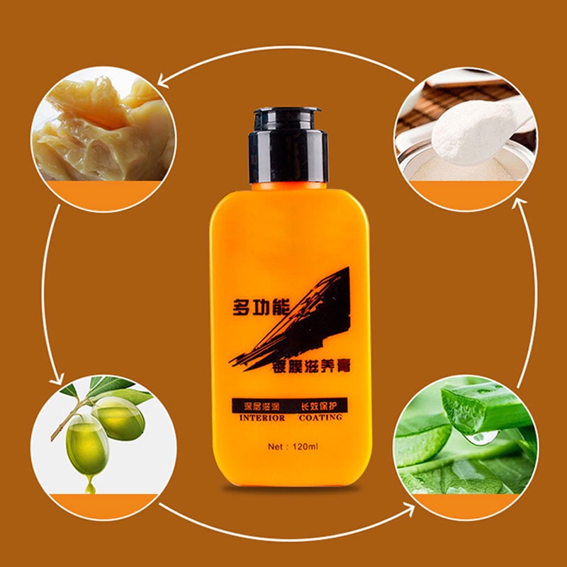 Kem phủ đánh bóng phục hồi da SEAMETAL sáp nano làm sạch xe hơi 120ml