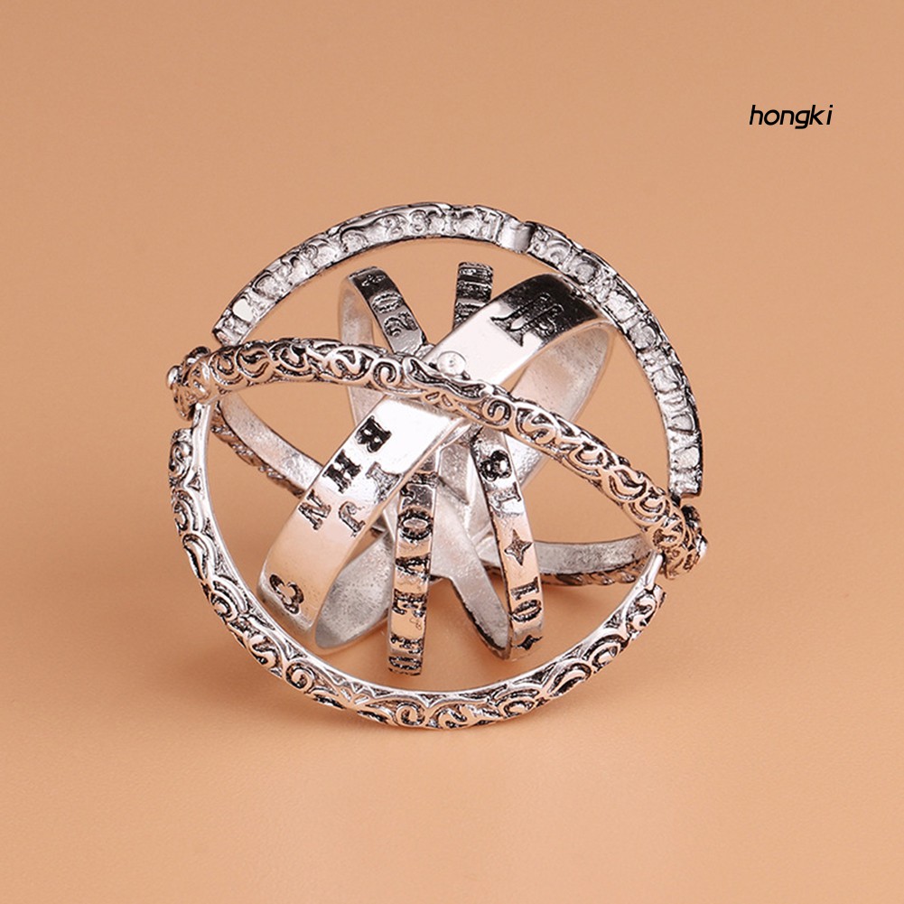 Nhẫn Hợp Kim Hình Tròn Phong Cách Vintage Cho Nam Và Nữ