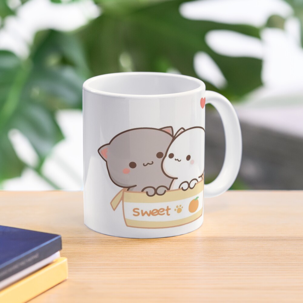 Cốc sứ hình Mèo gấu panda bear dễ thương mochi cat