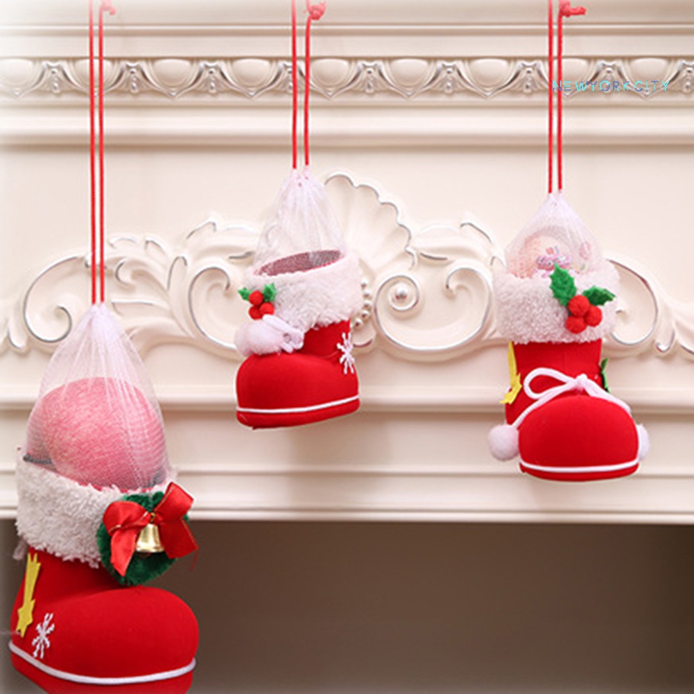 Ủng Đựng Kẹo Kiêm Giày Dùng Trang Trí Cây Thông Giáng Sinh