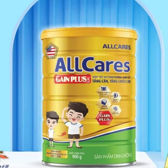 Sữa ALLCARES GAIN PLUS+ lon 900g