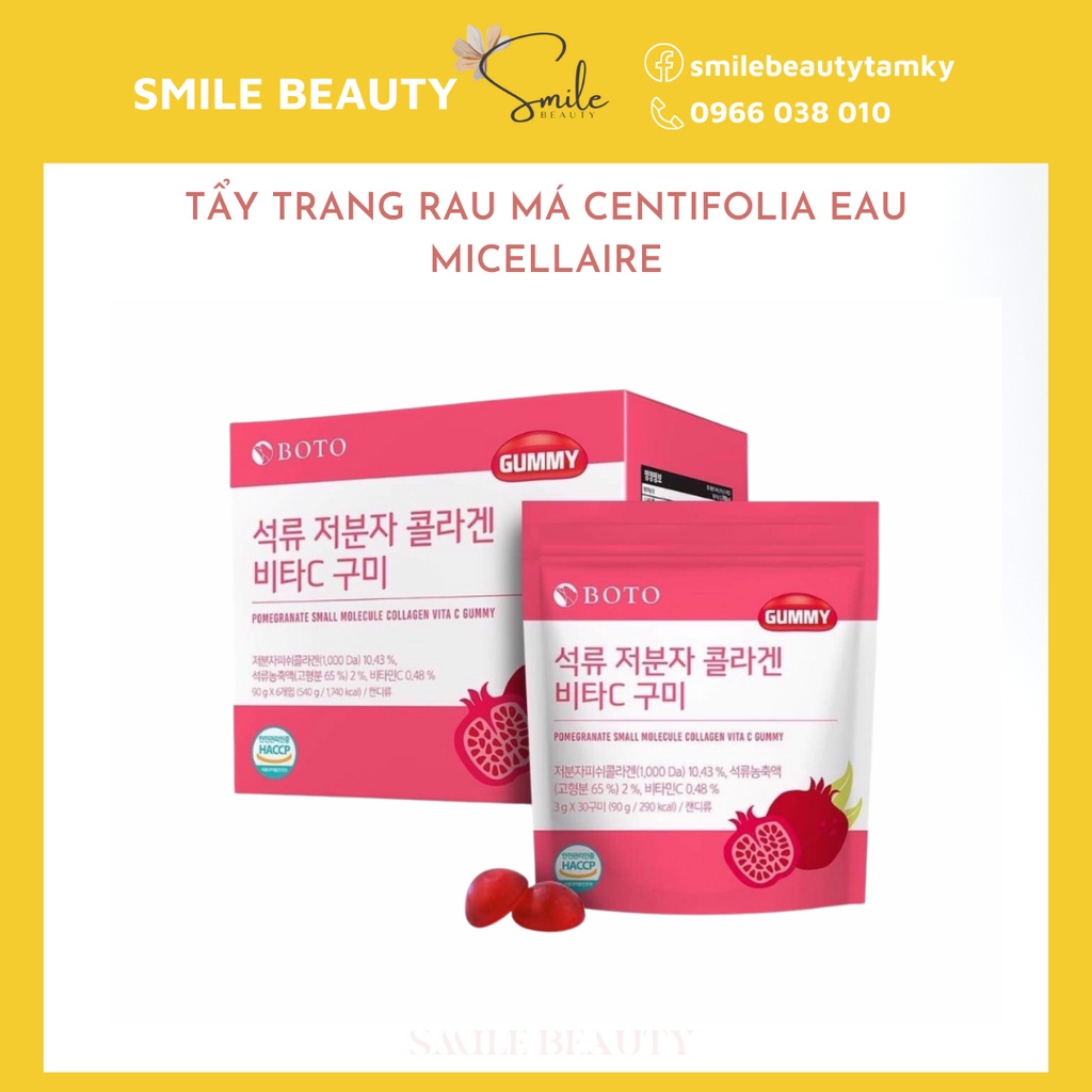 Kẹo Collagen Lựu Boto - Kẹo Dẻo Gummy Collagen Vitamin C Hàn Quốc (30 viên)