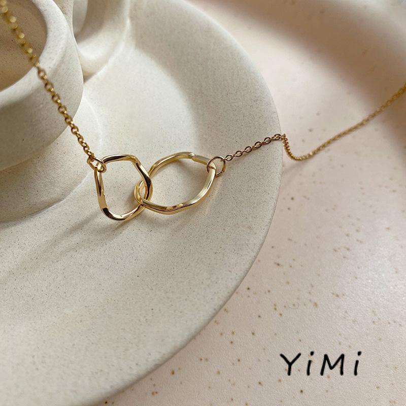 [mo] Vòng cổ Hợp Kim Đơn Giản Kiểu Liên Kết Đơn Giản