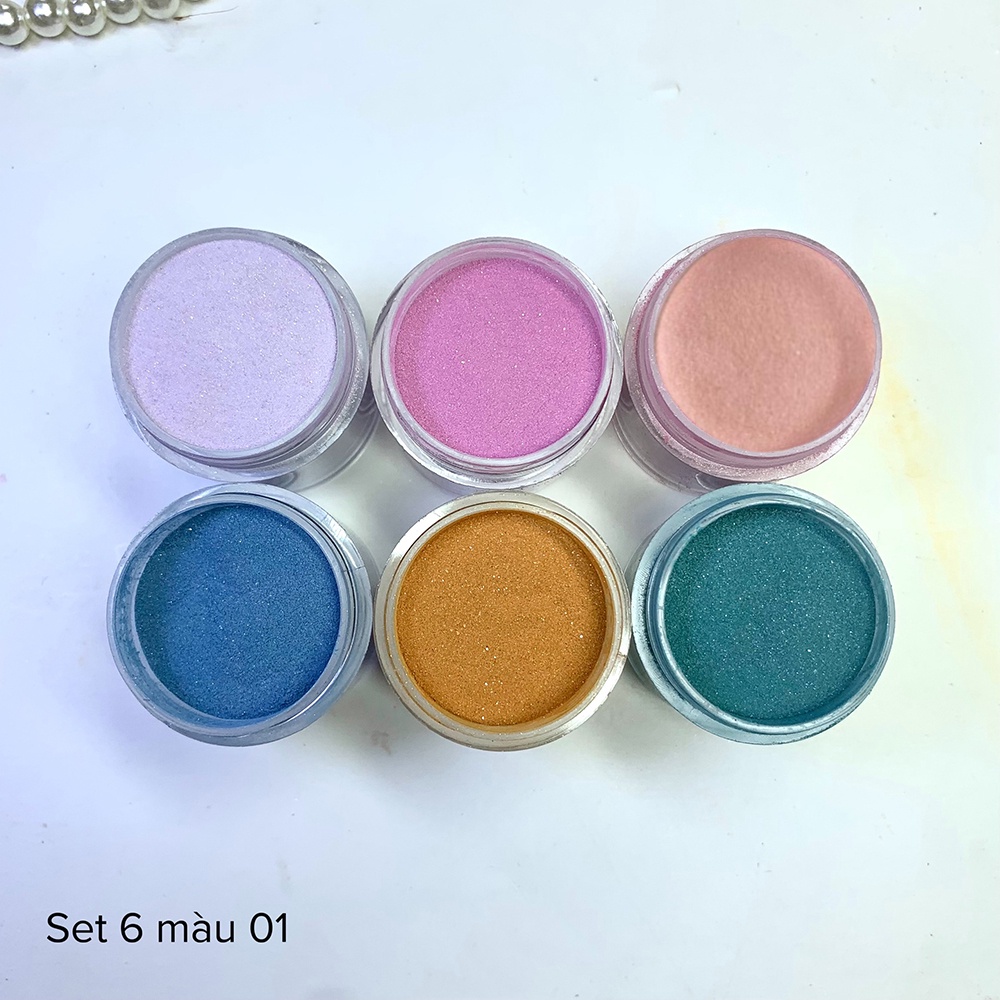 Bột nail đắp móng nặn hoa Jeliva NGHI THẢO set 6 màu