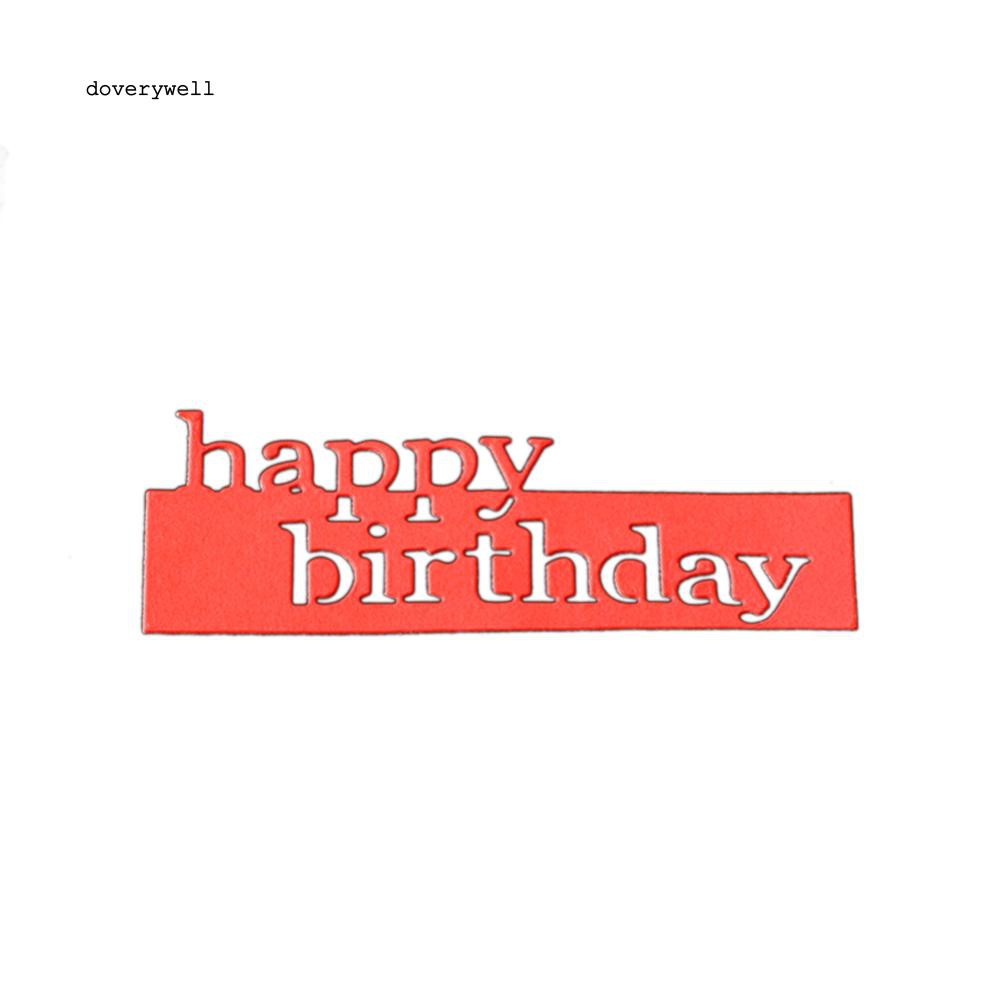 Khuôn cắt giấy kim loại họa tiết chữ &quot; HAPPY BIRTHDAY &quot;