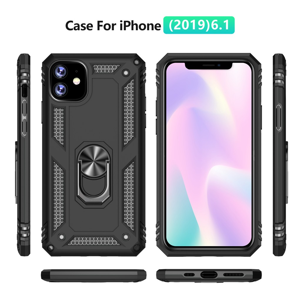 Ốp lưng iPhone 6 6s Plus 7 8 Plus X XR XS Max 11 12 Pro Max Mini SE 2020 IRON MAN chống sốc 2 lớp kèm nhẫn iring