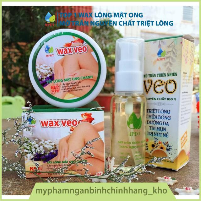 Combo triệt lông vĩnh viễn Wax + Mỡ Trăn. Triệt lông nách/ lông tay/ lông chân/ vùng bikini.,..