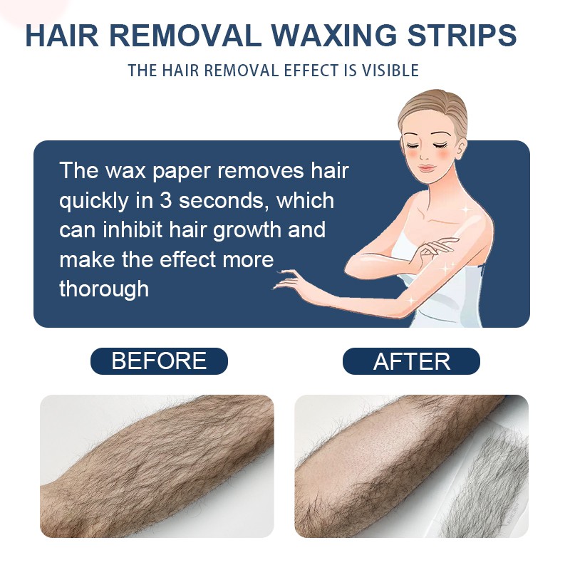 Miếng wax RUOALL giúp wax lông chân, tẩy lông nách, tẩy lông RUOALL Body ( 12 miếng + tặng kèm 2 gói giấy dưỡng da )