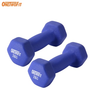 OneTwoFit tạ tay 2kg Neoprene tạ Dumbbell bộ