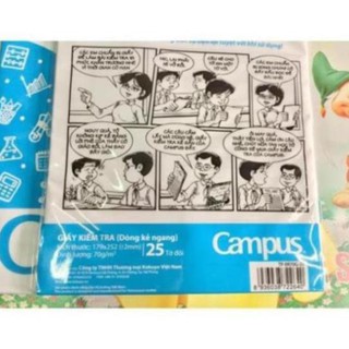 Giấy kiểm tra Campus không chấm ( 1 túi / 25 tờ đôi)