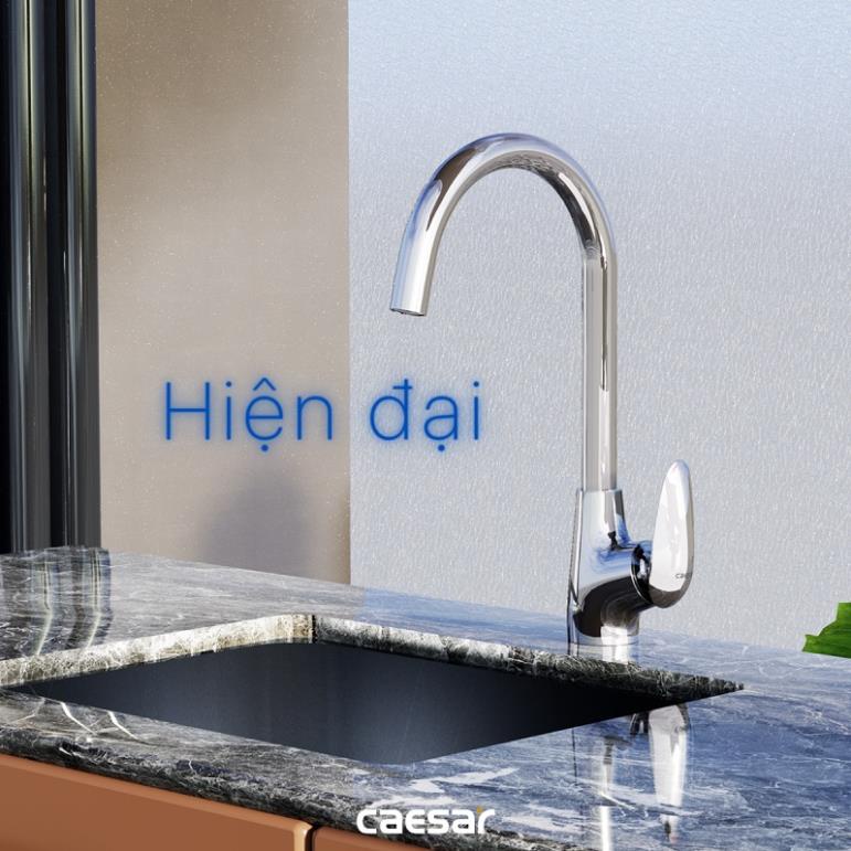 Vòi rửa chén Caesar K815C nóng lạnh, vòi bếp 2 đường nước, Cam kết chính hãng