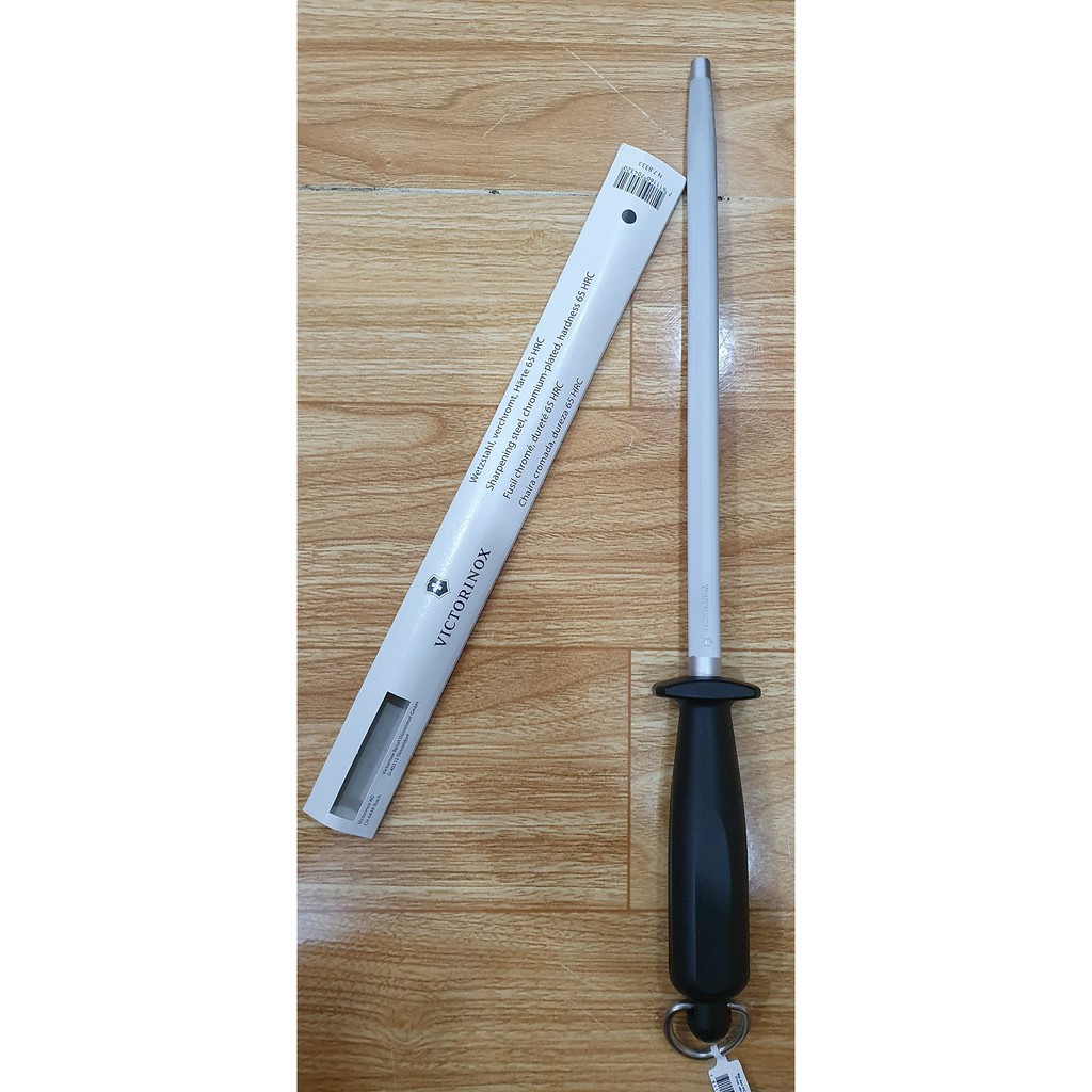 Liếc dao tròn Victorinox cán đen 27cm - N7.8333