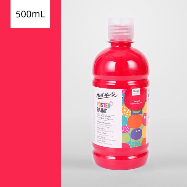 [Hỏa Tốc HCM] Màu Nước Poster Paint Mont Marte 500ml - Carmine - MPST0003