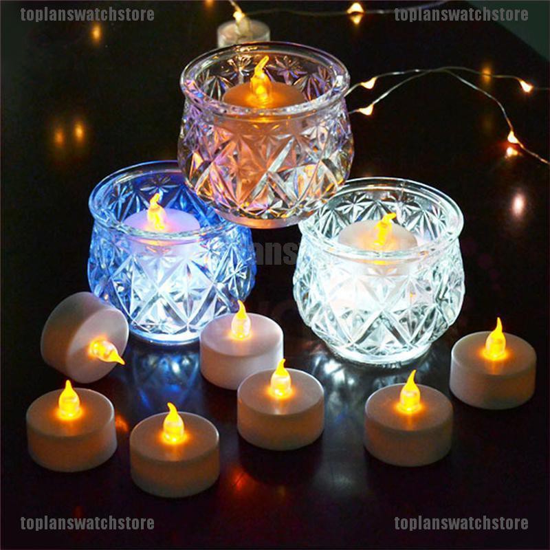 Bộ 12 Đèn Led Trà Không Lửa Trang Trí Tiệc Cưới