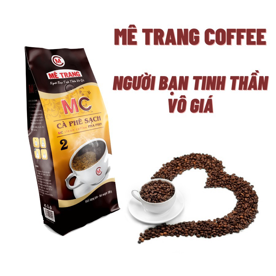 Cà phê Sạch Mê Trang MC2 - cafe nguyên chất rang xay mộc pha phin (Arabica, Robusta) date mới | BigBuy360 - bigbuy360.vn