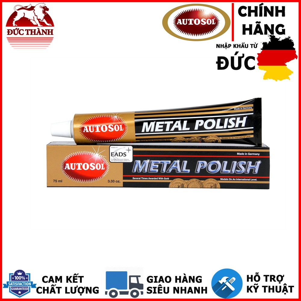 Kem đánh bóng kim loại Inox Đồng Autosol Metal Polish 75ml