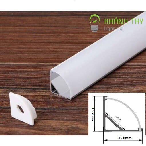 Đèn led thanh nhôm định hình góc V 601 lắp tủ bếp, kệ trưng bày, tủ quần áo (cây 1 mét)