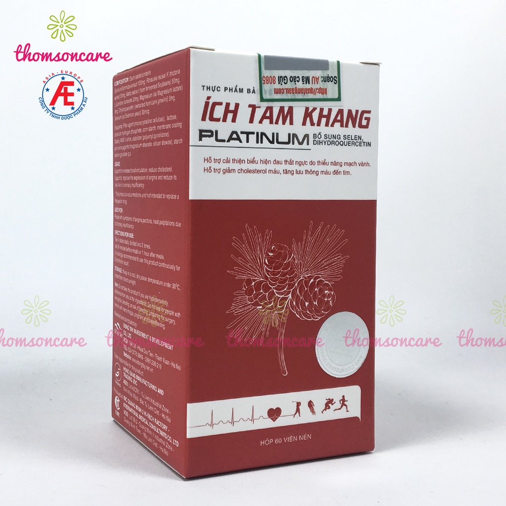 Bổ tim mạch từ US Q10 và Ích tâm khang Platinum hàm lượng cao, tốt cho tim từ Coenzym Q10 và thảo dược