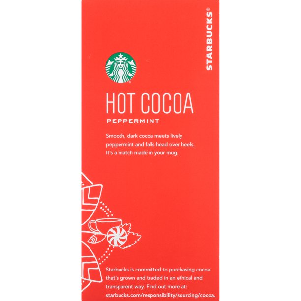 HỘP 6 - 8 GÓI BỘT CACAO - BẠC HÀ Starbucks Peppermint Hot Cocoa Mix, 170g - 226g