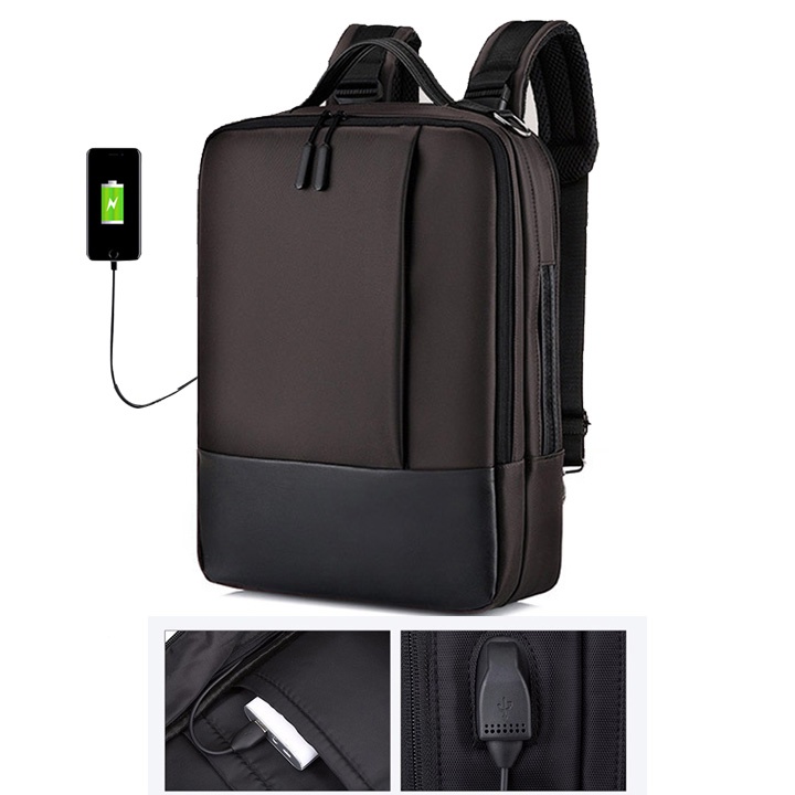 Balo cặp LAPTOP đa năng có sạt USB chống sốc laptop 15 inch công nghệ mới 5.2 Shalla H1991