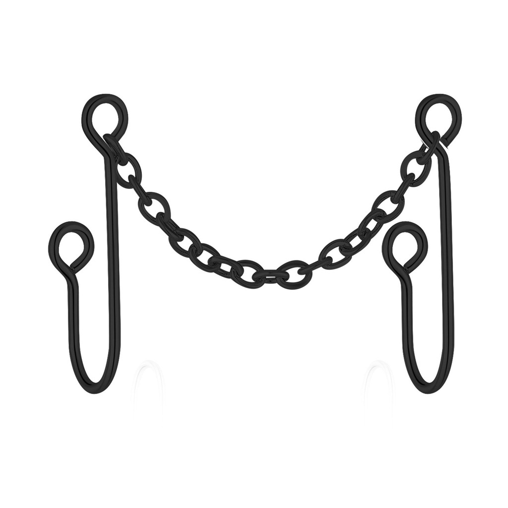 Khuyên mũi giả xỏ dây xích màu đen không cần xỏ lỗ