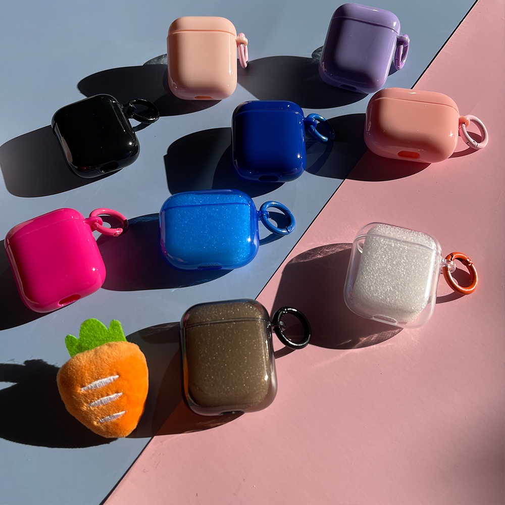 Vỏ Bảo Vệ Hộp Sạc Tai Nghe compatible fo airpPods 3 Pro 1/2 gen Pro Bằng Silicon Dẻo Thiết Kế Đơn Giản Thời Trang