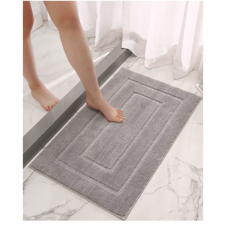 (Bao Giá Shopee) Thảm Lau Chân Nhập Khẩu Decor Sợi Bông Cotton Thấm Hút Và Chống Trượt Hàng Chuẩn Cao Cấp