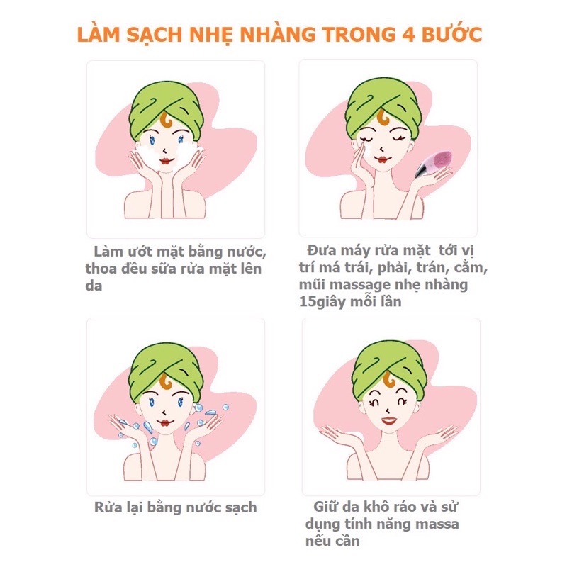 Máy Rửa Mặt Cao Cấp Sonic Facial Chống Nước IPX7⚡Chính Hãng⚡️Nâng cơ,Xóa Nhăn,Chống Lão Hóa