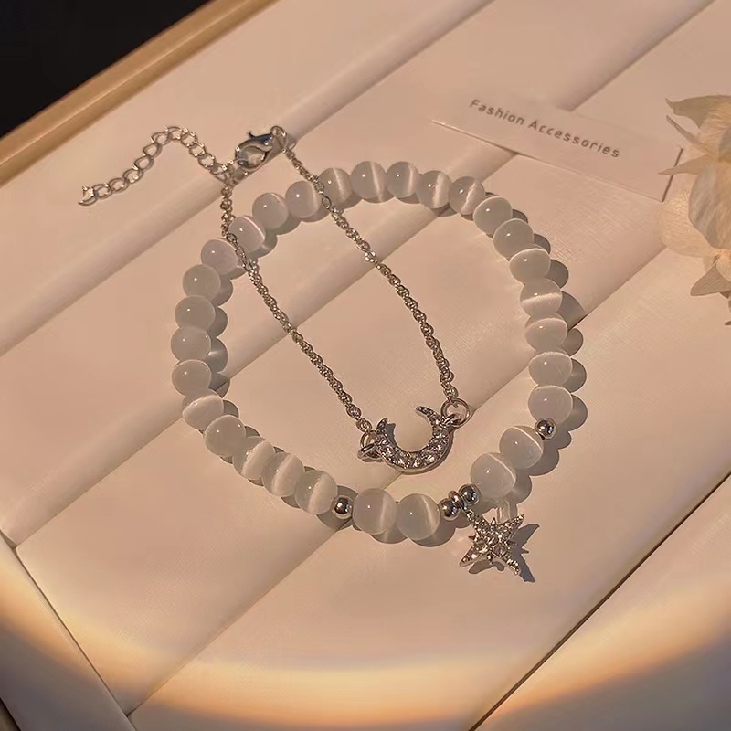 Vòng Tay Chuỗi Hạt Đá Opal Thời Trang Cá Tính Cho Nữ