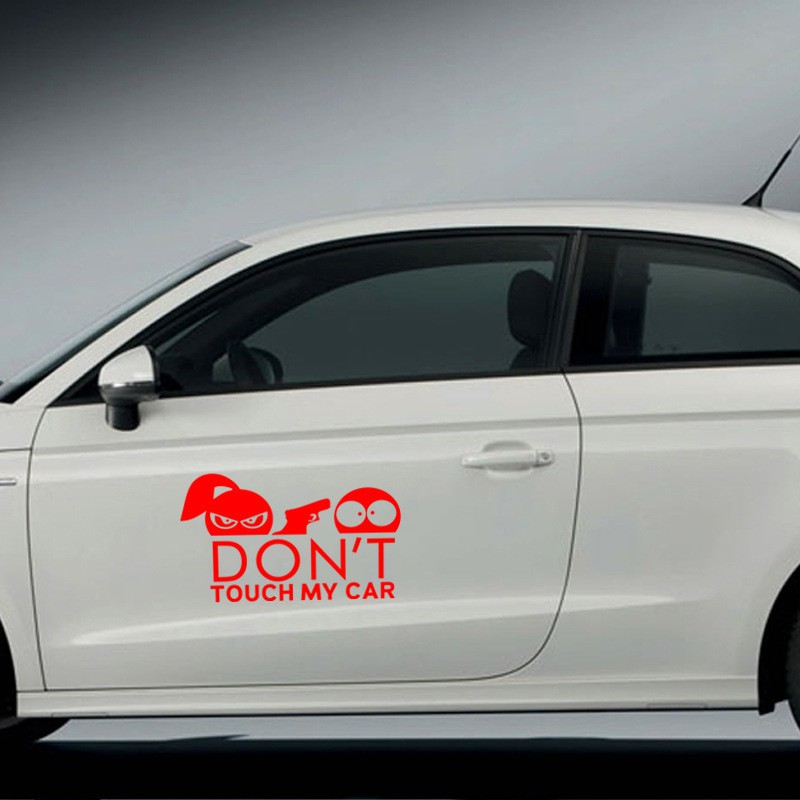 Decal Vinyl in chữ Don 't touch my car trang trí thân xe oto